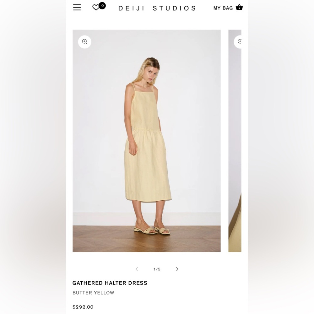 DEIJI STUDIOS Butter Yellow Linen Dress